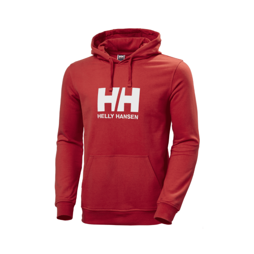 Helly Hansen Hh Logo Hoodie Férfi Pulóver 163-Red