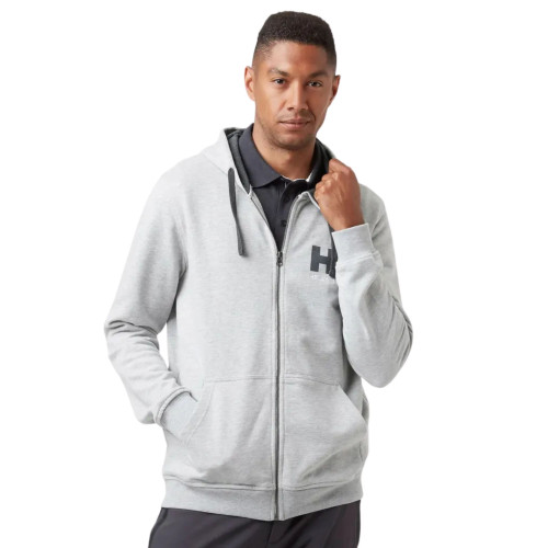 Helly Hansen HH Logo Full Zip Hoodie Férfi Pulóver 949-grey melange