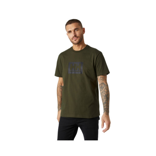 Helly Hansen HH Box T-Shirt Férfi Póló 431-Utility Green