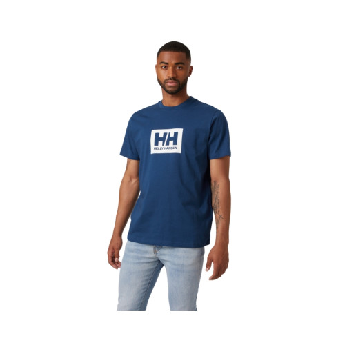 Helly Hansen HH Box T-Shirt Férfi Póló 606-Deep Fjord