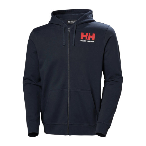 Helly Hansen Hh Logo Fz Hoodie Férfi Pulóver 597-Navy