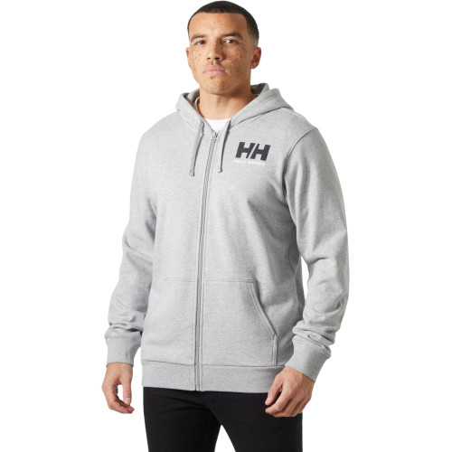 Helly Hansen Hh Logo Fz Hoodie Férfi Pulóver 949-Grey Melange