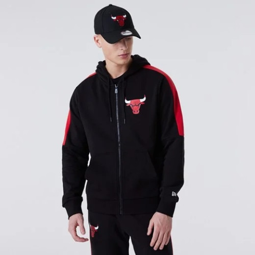 New Era PULOVER NBA FZ PANEL DETAIL HOODY CHIBUL BLK Férfi Pulóver Fekete