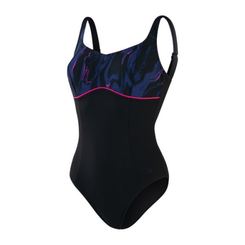 Speedo ContourLustre Printed Shaping 1PC (UK) Speedo ContourLustre Printed Shaping 1PC (UK) Női Úszódressz Fekete