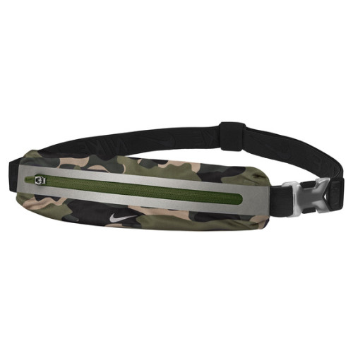 Nike NIKE SLIM WAIST PACK 2.0 PRINTED MEDIUM OLIVE/BLACK/SILVER Táska Övtáska Zöld