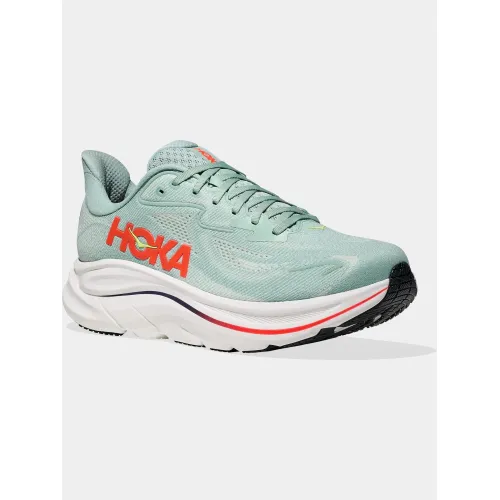 Hoka Clifton 10 Cipő Aszfalt futócipő SGNN-Sage-Neon Flame
