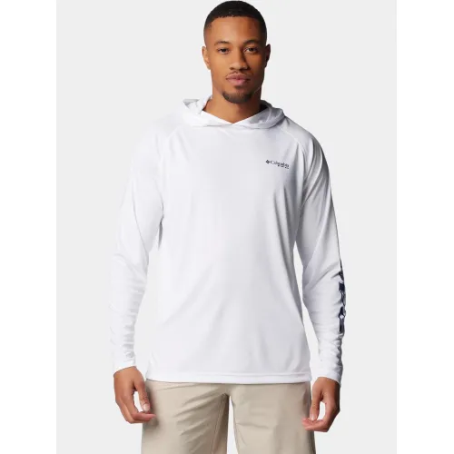 Columbia Terminal Tackle Hoodie Férfi Hosszú ujjú póló 100-White