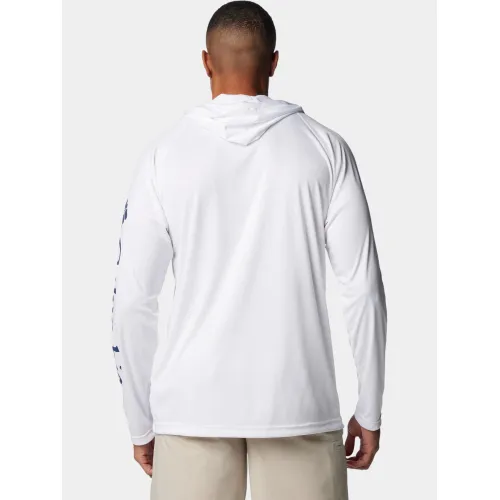 Columbia Terminal Tackle Hoodie Férfi Hosszú ujjú póló 100-White