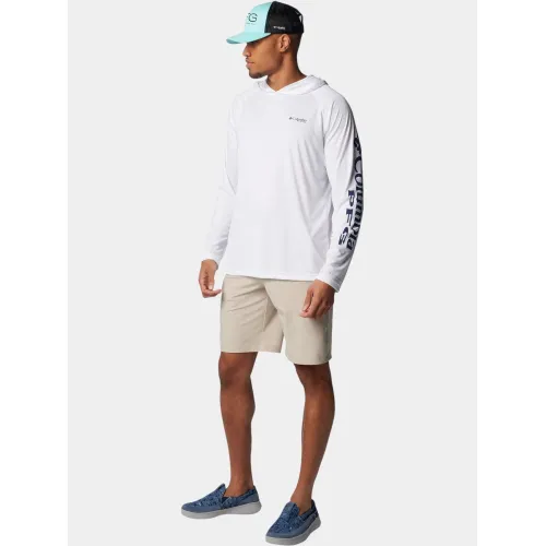 Columbia Terminal Tackle Hoodie Férfi Hosszú ujjú póló 100-White