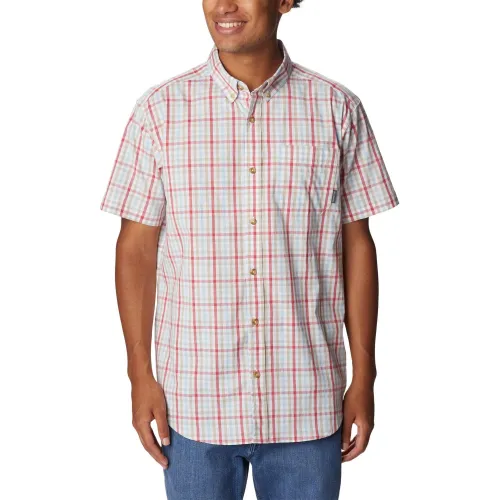 Columbia Rapid Rivers II Short Sleeve Shirt Férfi Ing 687-Sunset Red
