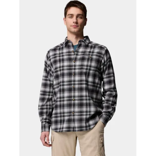 Columbia Cornell Woods Flannel Long Sleeve Shirt Férfi Ing 009-Black