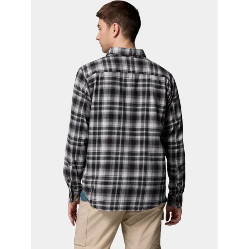 Columbia Cornell Woods Flannel Long Sleeve Shirt Férfi Ing 009-Black