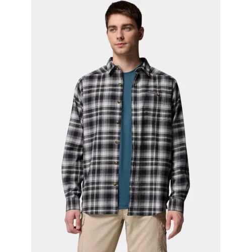 Columbia Cornell Woods Flannel Long Sleeve Shirt Férfi Ing 009-Black