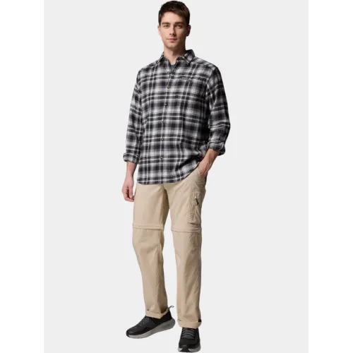 Columbia Cornell Woods Flannel Long Sleeve Shirt Férfi Ing 009-Black