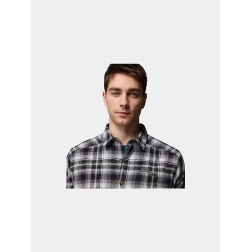 Columbia Cornell Woods Flannel Long Sleeve Shirt Férfi Ing 009-Black