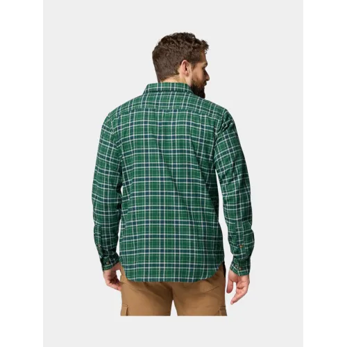 Columbia Cornell Woods Flannel Long Sleeve Shirt Férfi Ing 375-Rain Forest