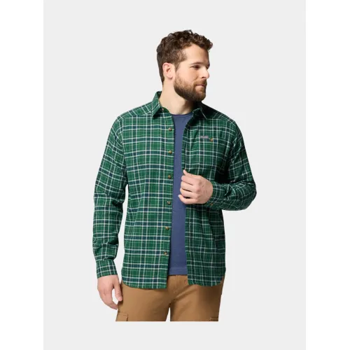 Columbia Cornell Woods Flannel Long Sleeve Shirt Férfi Ing 375-Rain Forest