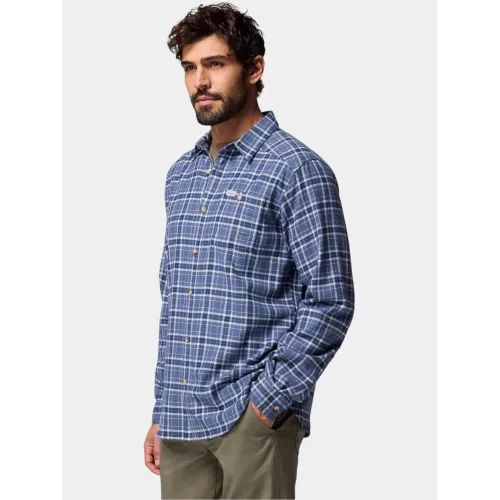 Columbia Cornell Woods Flannel Long Sleeve Shirt Férfi Ing 483-Dark Mountain