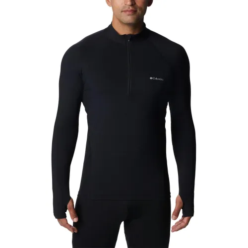 Columbia Midweight Stretch Long Sleeve Half Zip Férfi Aláöltözet 011-Black