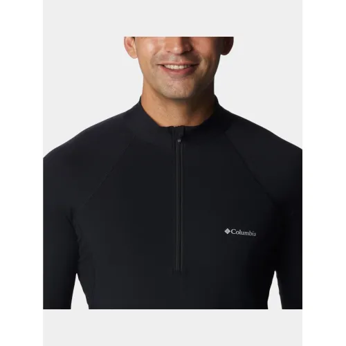 Columbia Midweight Stretch Long Sleeve Half Zip Férfi Aláöltözet 011-Black