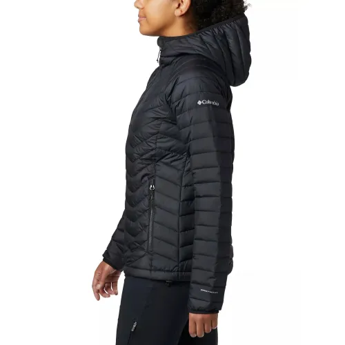 Columbia Powder Lite Hooded Jacket Női Utcai Kabát 011-Black
