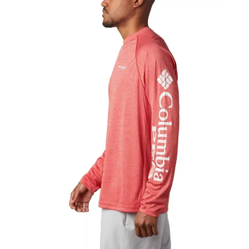 Columbia Terminal Tackle Heather LS Shirt Férfi Póló 696-Red Spark