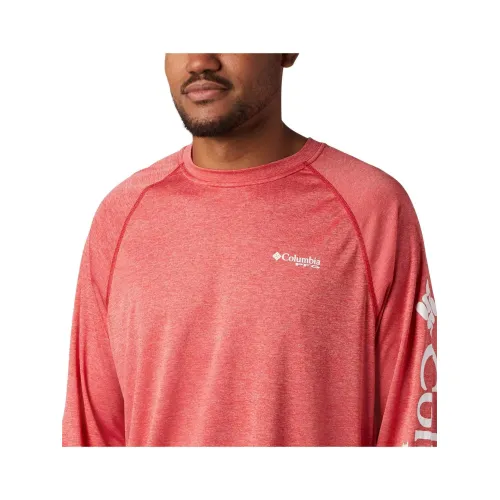 Columbia Terminal Tackle Heather LS Shirt Férfi Póló 696-Red Spark