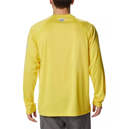 Columbia Terminal Tackle Heather LS Shirt Férfi Póló 716-Laser Lemon