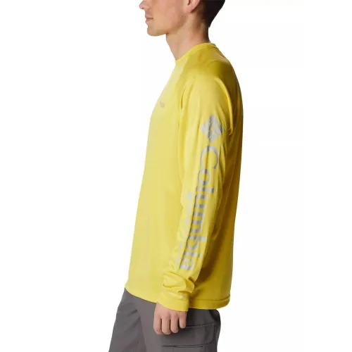 Columbia Terminal Tackle Heather LS Shirt Férfi Póló 716-Laser Lemon