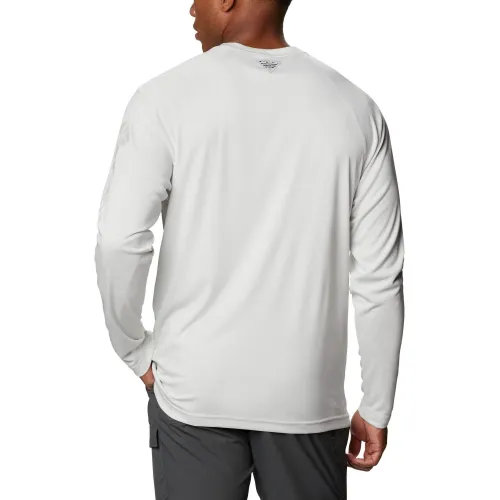 Columbia Terminal Tackle Heather LS Shirt Férfi Hosszú ujjú póló 100-White