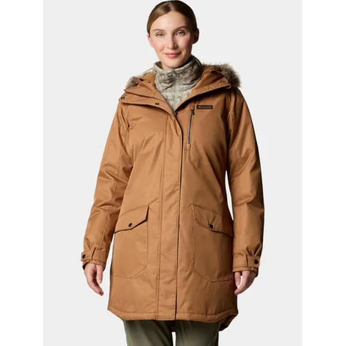 Columbia Suttle Mountain Long Insulated Jacket Női Utcai Kabát 225-Camel Brown