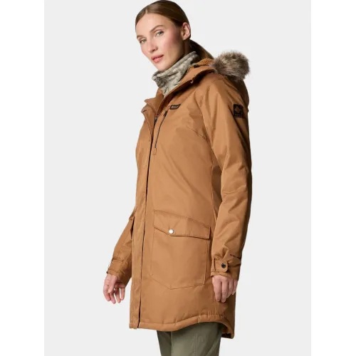 Columbia Suttle Mountain Long Insulated Jacket Női Utcai Kabát 225-Camel Brown