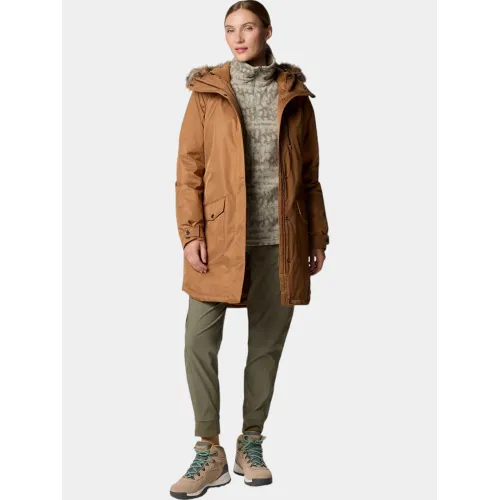 Columbia Suttle Mountain Long Insulated Jacket Női Utcai Kabát 225-Camel Brown