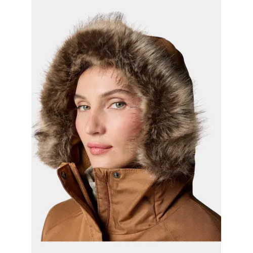 Columbia Suttle Mountain Long Insulated Jacket Női Utcai Kabát 225-Camel Brown