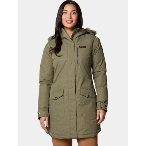 Columbia Suttle Mountain Long Insulated Jacket Női Utcai Kabát 397-Stone Green