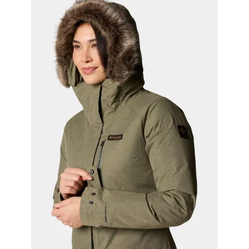 Columbia Suttle Mountain Long Insulated Jacket Női Utcai Kabát 397-Stone Green