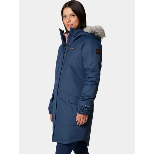 Columbia Suttle Mountain Long Insulated Jacket Női Utcai Kabát 464-Collegiate Navy