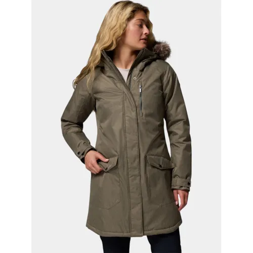 Columbia Suttle Mountain Long Insulated Jacket Női Utcai Kabát 398-Stone Green