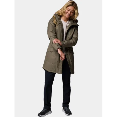 Columbia Suttle Mountain Long Insulated Jacket Női Utcai Kabát 398-Stone Green