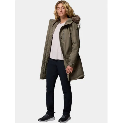 Columbia Suttle Mountain Long Insulated Jacket Női Utcai Kabát 398-Stone Green