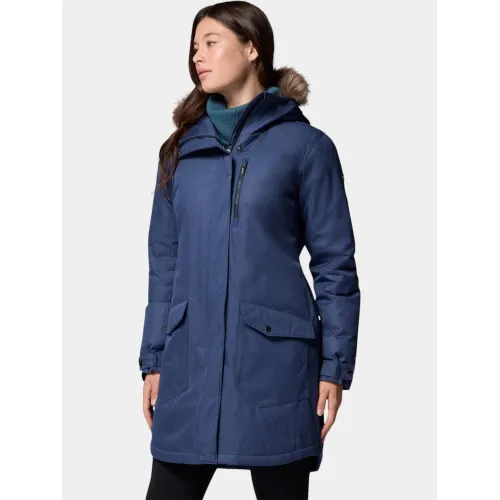 Columbia Suttle Mountain Long Insulated Jacket Női Utcai Kabát 465-Collegiate Navy