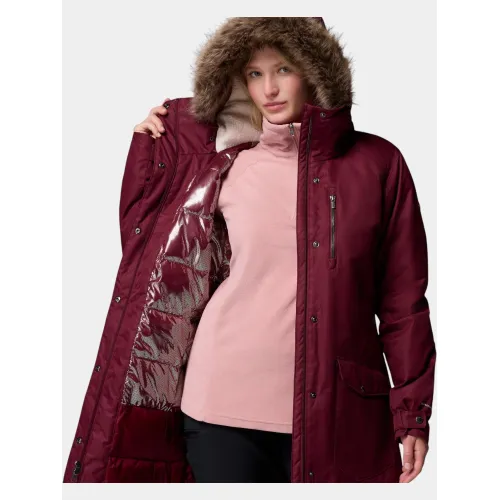 Columbia Suttle Mountain Long Insulated Jacket Női Utcai Kabát 625-Rich Wine