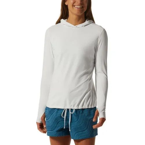 Mountain Hardwear Crater Lake Long Sleeve Hoody Mountain Hardwear Crater Lake Long Sleeve Hoody Női Polár, Softshell, Középréteg 102-Fogbank