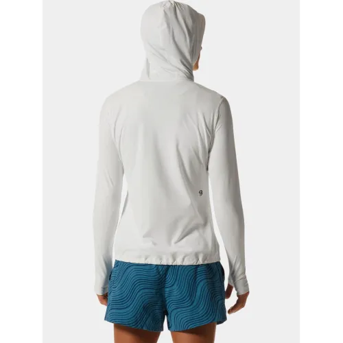 Mountain Hardwear Crater Lake Long Sleeve Hoody Női Fitness felső 102-Fogbank