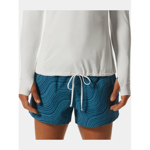 Mountain Hardwear Crater Lake Long Sleeve Hoody Női Fitness felső 102-Fogbank