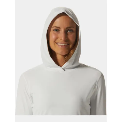 Mountain Hardwear Crater Lake Long Sleeve Hoody Női Fitness felső 102-Fogbank