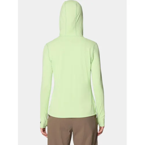 Mountain Hardwear Crater Lake Long Sleeve Hoody Női Fitness felső 386-Frozen In Lime