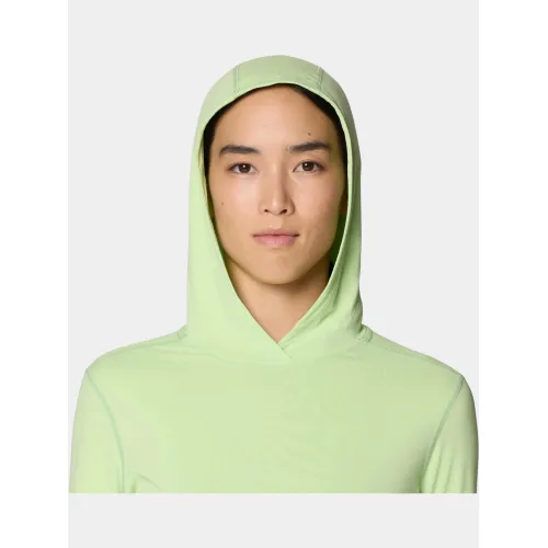 Mountain Hardwear Crater Lake Long Sleeve Hoody Női Fitness felső 386-Frozen In Lime