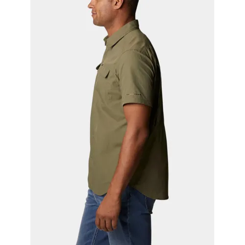 Columbia Silver Ridge 2.0 Short Sleeve Shirt Férfi Ing 398-Stone Green