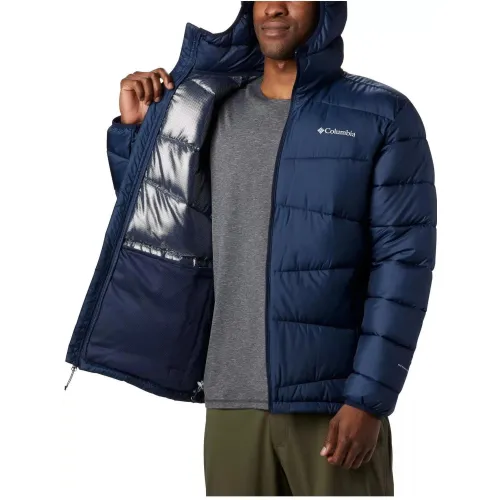 Columbia Fivemile Butte Hooded Jacket Férfi Utcai Kabát 464-Collegiate Navy